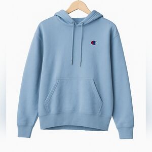 Champion Men's Light Blue Hoodie